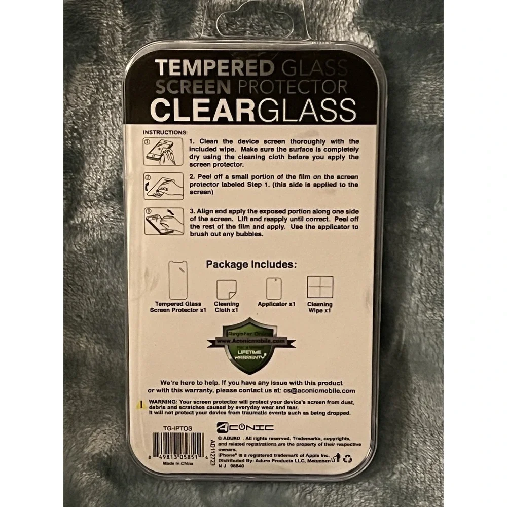 Aconic Tempered Glass Screen Protector Clear Glass-iPhone‎ 11/XR/12/12 Pro